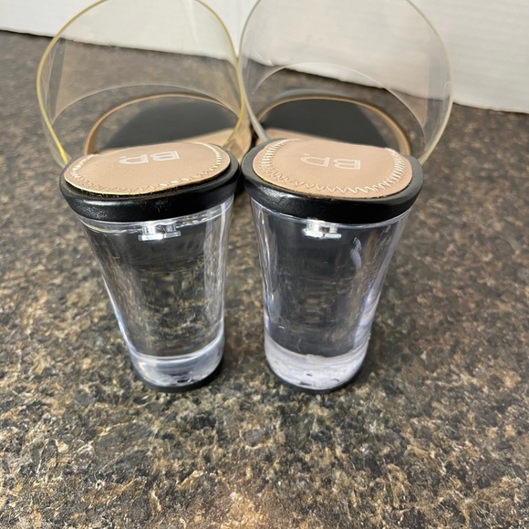 NEW BP Naomi Women's Size 10 Slide Sandals Clear Thick Heels 4" Block Heels - Picture 8 of 9